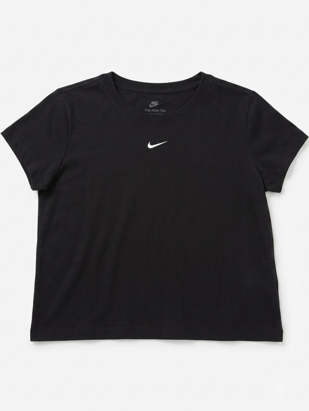 Nike Black Cropped Swoosh Tee for Women - Picture 3 of 3
